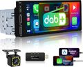 DAB+ 6.86" 1 DIN Autoradio Apple Carplay Android Auto FM Bluetooth USB + Kamera