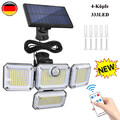 333 LED Solarleuchte mit Bewegungsmelder Solarlampe Außenlicht Gartenstrahler