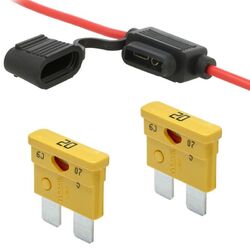 20A KFZ Sicherung Standard + Sicherungshalter 4,0mm² Flachsicherung Auto SET MTA