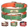 Personalisiert Hundehalsband Weiches Leder mit Namen Gravur für große Hund M-XL