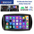 Für Smart Forfour Fortwo 453 ﻿Carplay Android Autoradio GPS NAVI BT 2+64G RDS FM