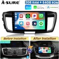 10.1" Android 14 AutoRadio Apple Carplay GPS Navi für Honda Accord IX 2013-2017