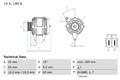 Lichtmaschine Generator Lima BOSCH 0 986 084 150 +40.63€ Pfand für MERIVA OPEL