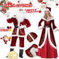 Weihnachtsmann Adult Kostüm Set Nikolaus Santa Claus Anzug Verkleidung Cosplay