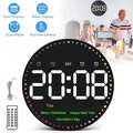 Große LED Digital Wanduhr mit Datum Temperatur Display Clock Fernbedienung