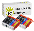 12 Druckerpatronen für Canon PGI580 CLI581 XXL Pixma TS705 Ts8351a TR8550 TR7650