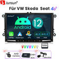 DAB+ Android 12 4+64G Autoradio Carplay Navi KAM Für VW GOLF 5 6 Touran Polo EOS
