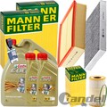 MANN INSPEKTIONSPAKET+7L CASTROL 5W-30 MOTORÖL passend für AUDI A4 B7 8E 3.2 FSI
