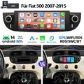 Für Fiat 500 2007-2015 DAB+ Autoradio Android 14 Carplay GPS WIFI FM 32GB Kamera