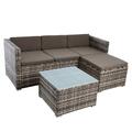 Rattan Sitzgruppe Lounge Rattanmöbel Gartenmöbel Polyrattan Set Sofa Essgruppe
