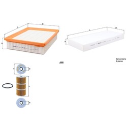 KNECHT FILTER-PAKET passend für 2.0 dCi 131-178 PS RENAULT LAGUNA 3+GRANDTOUR