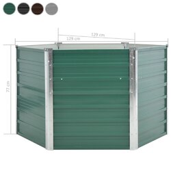 Hochbeet Metall Pflanzbeet Gemüsebeet Stahl Pflanzkasten Gemüsegarten Blumenbeet
