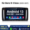 Android 13 Autoradio GPS CarPlay 2+64G Für Mercedes Benz R-Klasse W251 2005-2017