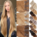 110G DICK Clip in Extensions Remy Echthaar Haarverlängerung 8 Tressen 25CM-60CM