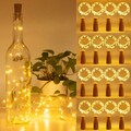 LED lichterkette für flaschen 12PC 2M 20LEDs Warmweiß Lichterketten Weinflasche