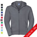 Russell Mens Authentic Zipped Hood Herren Kapuzen Pullover XS - 4XL NEU
