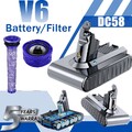 9500mAh Für DYSON V6 AKKU DC59 DC62 DC61 DC58 SV03 SV04 SV05 SV09 6.0Ah / Filter