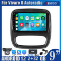 DAB+ Autoradio Android 12 CarPlay GPS Navi Kamera MIK Für Opel Vivaro B 2014-19