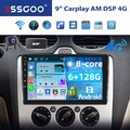 Android 14 Autoradio DAB+ 4G 6+128GB Für Ford Transit MK7 Focus MK2 Fiesta S-Max
