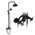 Dusch Armatur Duschset Regendusche Duschsystem Antik Retro Nostalgie Schwarz DHL