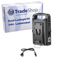 V-Mount Li-Ion Dual Ladegerät für FOMITO BP-110 BP-130 BP-190 / inkl. Ladekabel