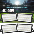 4X 100W Modul LED Fluter Scheinwerfer Baustrahler Aussenstrahler Straßenlamp DE