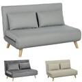 Schlafsofa 2-Sitzer Sofa mit Bettfunktion Klappsofa mit verstellbare Rückenlehne