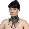 Heißes PUNK Gothic Collier mit Nieten * Fashion Halsband + Party Schmuck