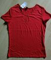 Modisches NEUES Shirt Top Bluse Damen Gr. 36/S Rot Kurzarm
