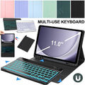 Hülle mit Beleuchtete Tastatur Maus Für Samsung Galaxy Tab S9 FE S8 S7 A9+ A8 A7