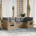 Gartenmöbel Sofa Garten Garnitur Lounge Sitzgruppe 6-tlg. Poly Rattan vidaXL