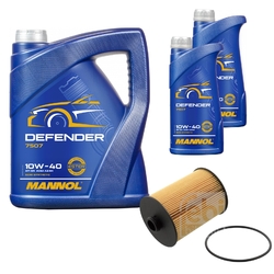 FEBI BILSTEIN Ölfilter 7L MANNOL Defender 10W-40 für VW CC 358 3.6 FSI 4motion