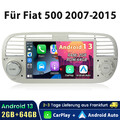 2+64G Android 13 Autoradio Carplay Für Fiat 500 07-2015 GPS Navi WIFI BT DAB+ FM