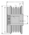 HELLA (9XU 358 038-941) Freilauf Lichtmaschine, Generator für HONDA