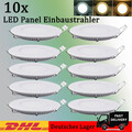 10x LED Panel Einbaustrahler Deckenleuchte Einbau Leuchte Spot Flach Ultraslim