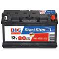 BIG Autobatterie AGM 12V 80Ah 850A/EN Start-Stop Plus Batterie statt 75Ah