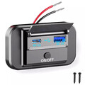 USB C Steckdose 12V/24V 55W PD & QC 3.0 USB KFZ Ladegerät Dose für Auto Boot LKW