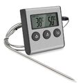 Fleischthermometer Digital Bratenthermometer Grillthermometer Backofen Timer-NEU