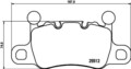 HELLA PAGID BREMSBELÄGE HINTERACHSE passend für PORSCHE 911 | 8DB 355 021-401