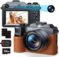 Digitalkamera 4K 64MP Fotokamera Fotoapparat Digitalkamera 18X Digitalzoom DE!