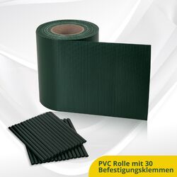 Sichtschutz Streifen PVC Zaunfolie für Doppelstabmatten Zaun Streifen 35m Rolle