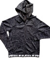 Damen Übergangs Sweat Jacke Sport  mit Kapuze Taschen Schwarz/Grau Gr. L/38