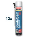 SOUDAL Brunnenschaum B3 / Profischaum / Adapterschaum / Schaum / 12 x 750 ml