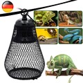 Heizlicht + Schutzkorb Terrarium Aquarium Wärmelampe Reptilien Strahler UVA UVB
