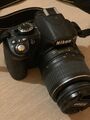 Nikon D D3100 14.2MP Digitalkamera - Schwarz (Kit mit AF-S DX VR 18-55mm and VR