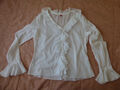 Esprit Bluse Damen Gr.M, Gr.40 Baumwolle in weiß top, schön!