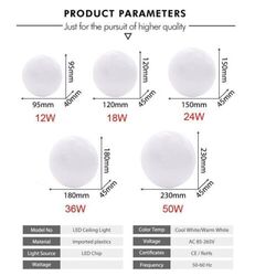 12W-60W LED Deckenlampe Deckenleuchte Ultraflach Panel Schlafzimmer Badezimmer