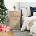 2er Set Nachttisch Nachttisch Nachtschrank Schrank mit 3 Schubladen 