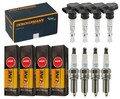 4x DENCKERMANN Zündspule +4x NGK Zündkerze V-Line passend für VW Golf IV 1J1