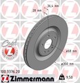 2x 100.3376.20 ZIMMERMANN Bremsscheibe für AUDI,VW